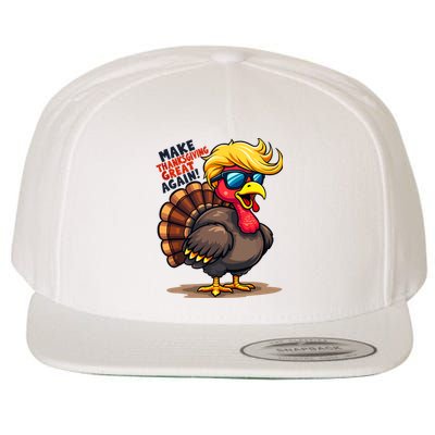 Make Thanksgiving Great Again Trump Turkey Usa Funny Gifts Wool Snapback Cap