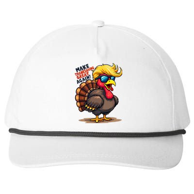 Make Thanksgiving Great Again Trump Turkey Usa Funny Gifts Snapback Five-Panel Rope Hat