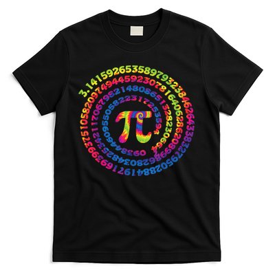 Math Teacher Gifts Tie Dye Pi Symbol Pi Day T-Shirt