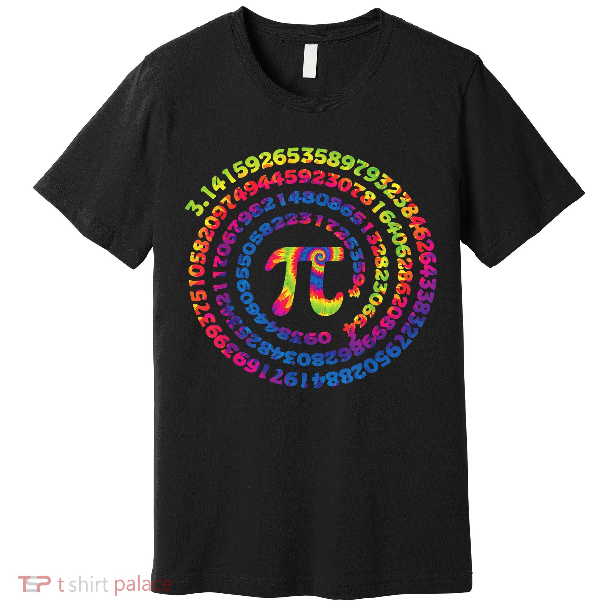 Math Teacher Gifts Tie Dye Pi Symbol Pi Day Premium T-Shirt