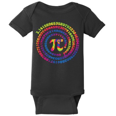 Math Teacher Gifts Tie Dye Pi Symbol Pi Day Baby Bodysuit