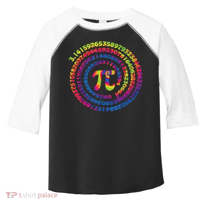 Math Teacher Gifts Tie Dye Pi Symbol Pi Day Toddler Fine Jersey T-Shirt