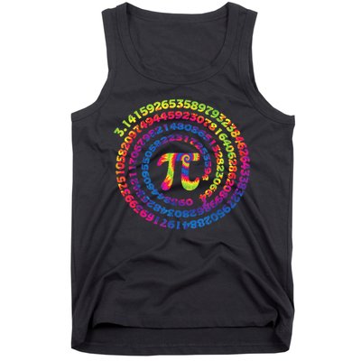 Math Teacher Gifts Tie Dye Pi Symbol Pi Day Tank Top