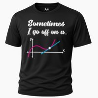 Math Teacher Gifts Sometimes I go off on a tangent Cooling Performance Crew T-Shirt