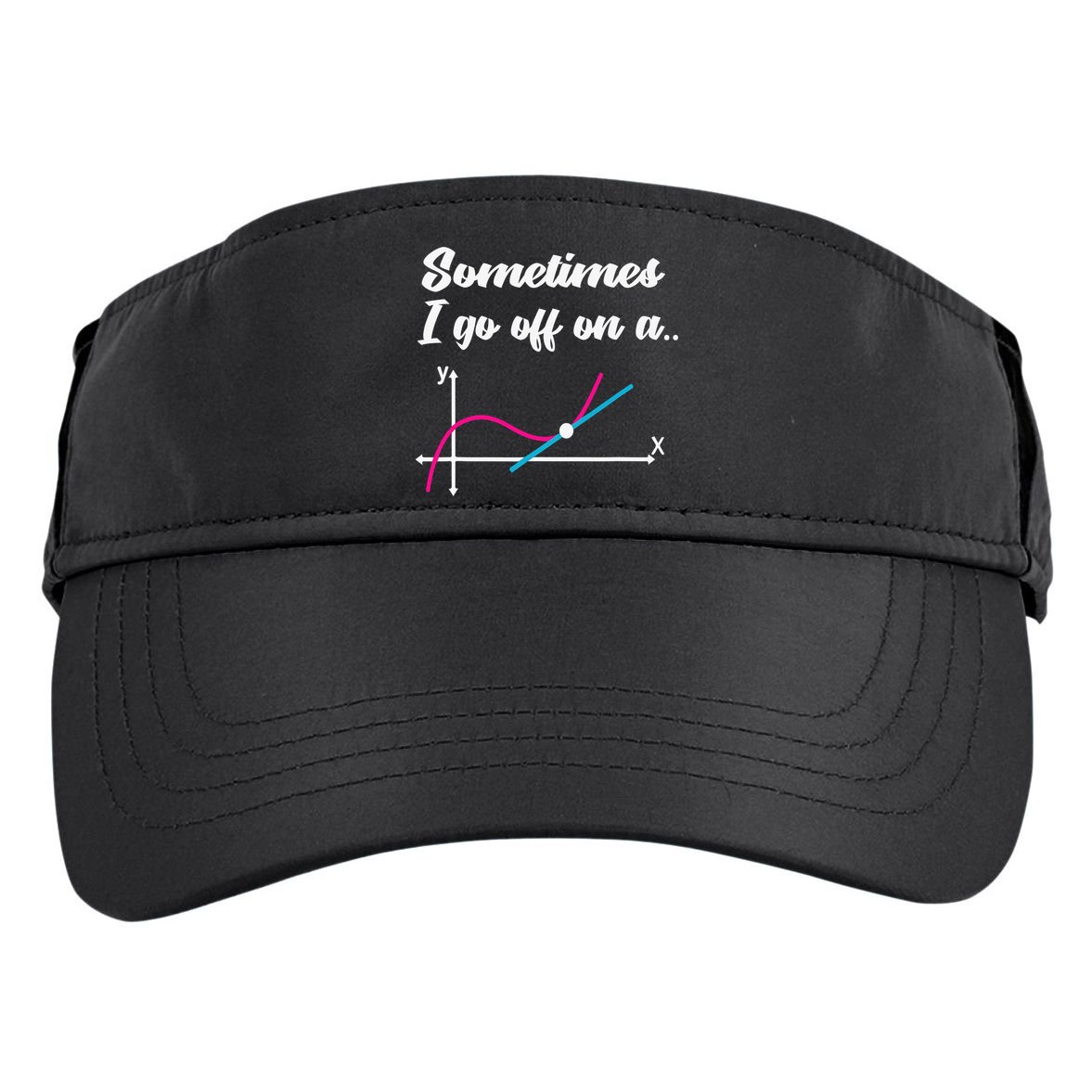 Math Teacher Gifts Sometimes I go off on a tangent Adult Drive Performance Visor