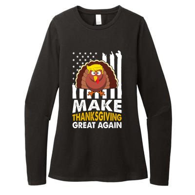 Make Thanksgiving Great Agains Trump Holiday Turkey 2024 Womens CVC Long Sleeve Shirt