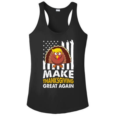 Make Thanksgiving Great Agains Trump Holiday Turkey 2024 Ladies PosiCharge Competitor Racerback Tank