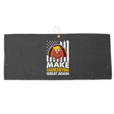 Make Thanksgiving Great Agains Trump Holiday Turkey 2024 Large Microfiber Waffle Golf Towel