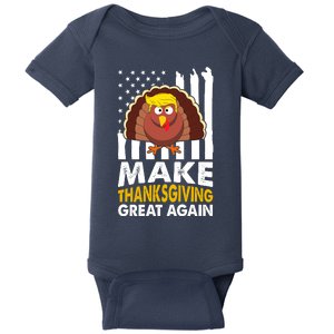 Make Thanksgiving Great Agains Trump Holiday Turkey 2024 Baby Bodysuit