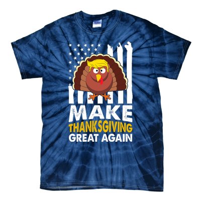 Make Thanksgiving Great Agains Trump Holiday Turkey 2024 Tie-Dye T-Shirt