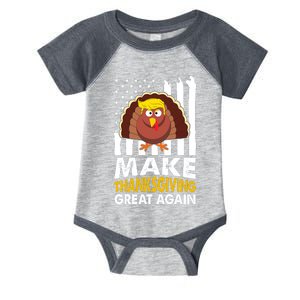 Make Thanksgiving Great Agains Trump Holiday Turkey 2024 Infant Baby Jersey Bodysuit