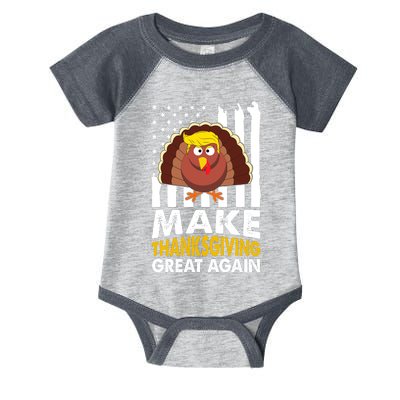 Make Thanksgiving Great Agains Trump Holiday Turkey 2024 Infant Baby Jersey Bodysuit