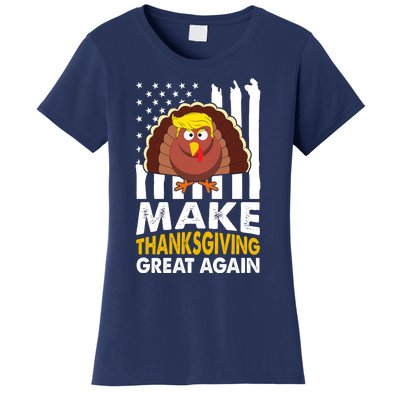 Make Thanksgiving Great Agains Trump Holiday Turkey 2024 Women's T-Shirt