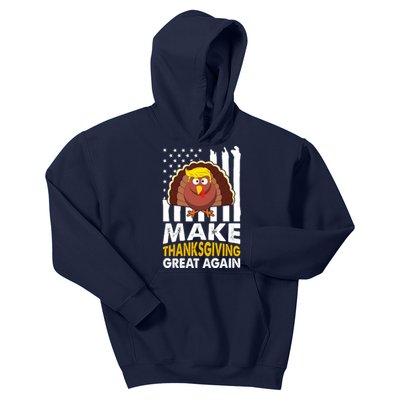 Make Thanksgiving Great Agains Trump Holiday Turkey 2024 Kids Hoodie