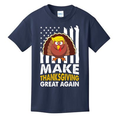 Make Thanksgiving Great Agains Trump Holiday Turkey 2024 Kids T-Shirt