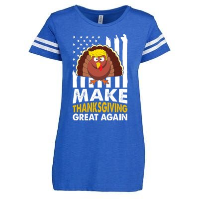 Make Thanksgiving Great Agains Trump Holiday Turkey 2024 Enza Ladies Jersey Football T-Shirt