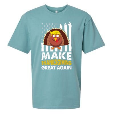 Make Thanksgiving Great Agains Trump Holiday Turkey 2024 Sueded Cloud Jersey T-Shirt