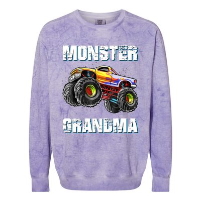 Monster Truck Grandma Monster Truck Are My Jam Truck Lovers Colorblast Crewneck Sweatshirt