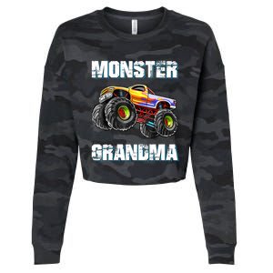 Monster Truck Grandma Monster Truck Are My Jam Truck Lovers Cropped Pullover Crew