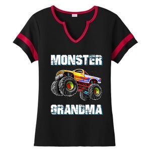 Monster Truck Grandma Monster Truck Are My Jam Truck Lovers Ladies Halftime Notch Neck Tee