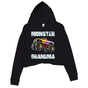 Monster Truck Grandma Monster Truck Are My Jam Truck Lovers Crop Fleece Hoodie