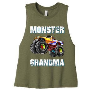 Monster Truck Grandma Monster Truck Are My Jam Truck Lovers Women's Racerback Cropped Tank