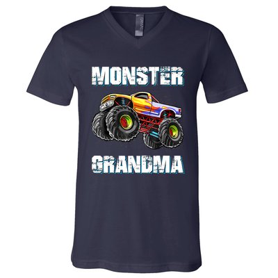 Monster Truck Grandma Monster Truck Are My Jam Truck Lovers V-Neck T-Shirt