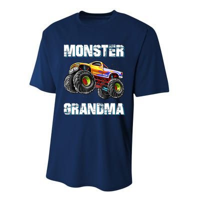 Monster Truck Grandma Monster Truck Are My Jam Truck Lovers Performance Sprint T-Shirt