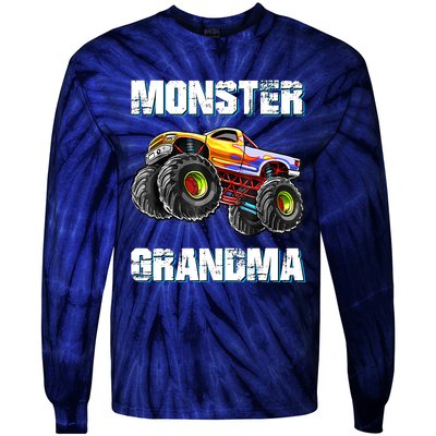 Monster Truck Grandma Monster Truck Are My Jam Truck Lovers Tie-Dye Long Sleeve Shirt