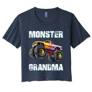 Monster Truck Grandma Monster Truck Are My Jam Truck Lovers Women's Crop Top Tee