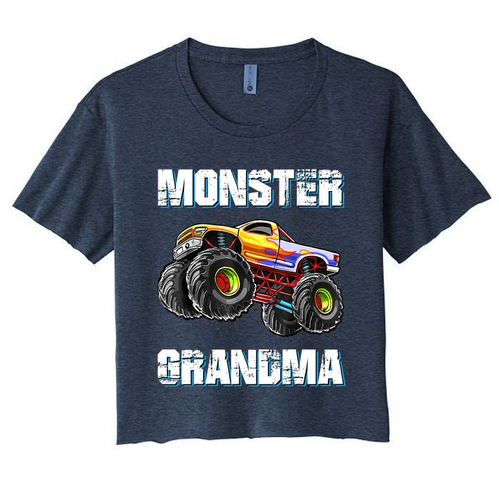 Monster Truck Grandma Monster Truck Are My Jam Truck Lovers Women's Crop Top Tee