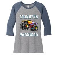 Monster Truck Grandma Monster Truck Are My Jam Truck Lovers Women's Tri-Blend 3/4-Sleeve Raglan Shirt