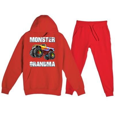 Monster Truck Grandma Monster Truck Are My Jam Truck Lovers Premium Hooded Sweatsuit Set