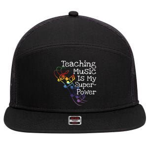 Music Teacher Gift 7 Panel Mesh Trucker Snapback Hat