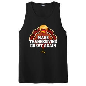 Make Thanksgiving Great Again Funny Turkey Donald Trump PosiCharge Competitor Tank