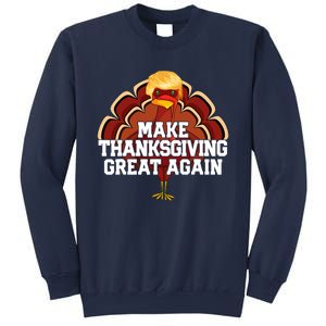 Make Thanksgiving Great Again Funny Turkey Donald Trump Sweatshirt