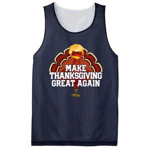 Make Thanksgiving Great Again Funny Turkey Donald Trump Mesh Reversible Basketball Jersey Tank