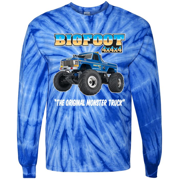 Monster Truck Gift Tie-Dye Long Sleeve Shirt