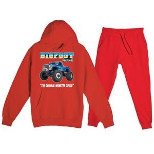 Monster Truck Gift Premium Hooded Sweatsuit Set