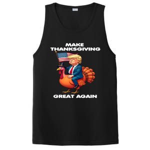 Make Thanksgiving Great Again Trump Riding A Turkey Usa Gift PosiCharge Competitor Tank