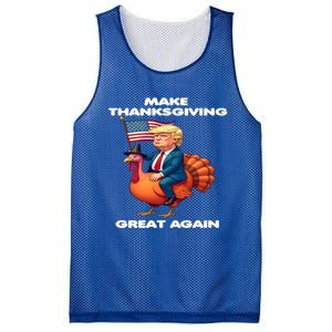 Make Thanksgiving Great Again Trump Riding A Turkey Usa Gift Mesh Reversible Basketball Jersey Tank