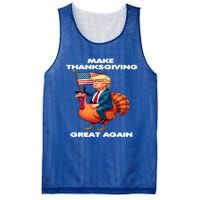 Make Thanksgiving Great Again Trump Riding A Turkey Usa Gift Mesh Reversible Basketball Jersey Tank