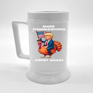 Make Thanksgiving Great Again Trump Riding A Turkey Usa Gift Beer Stein