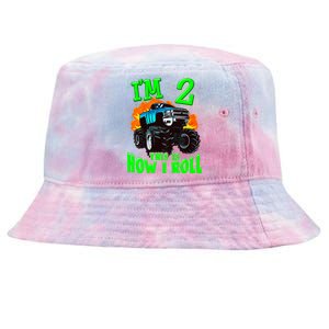 Monster Truck Girl Boy Im 2 This Is How I Roll Tie-Dyed Bucket Hat