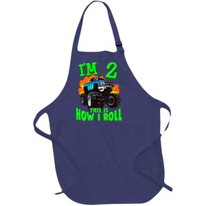 Monster Truck Girl Boy Im 2 This Is How I Roll Full-Length Apron With Pockets