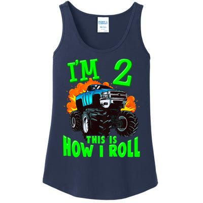 Monster Truck Girl Boy Im 2 This Is How I Roll Ladies Essential Tank