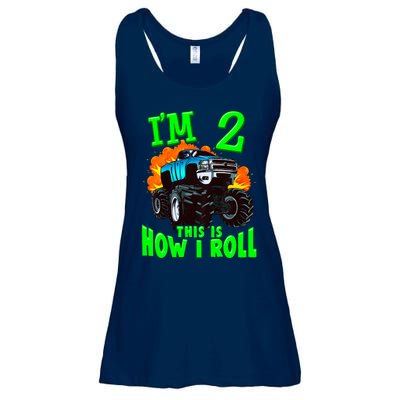 Monster Truck Girl Boy Im 2 This Is How I Roll Ladies Essential Flowy Tank