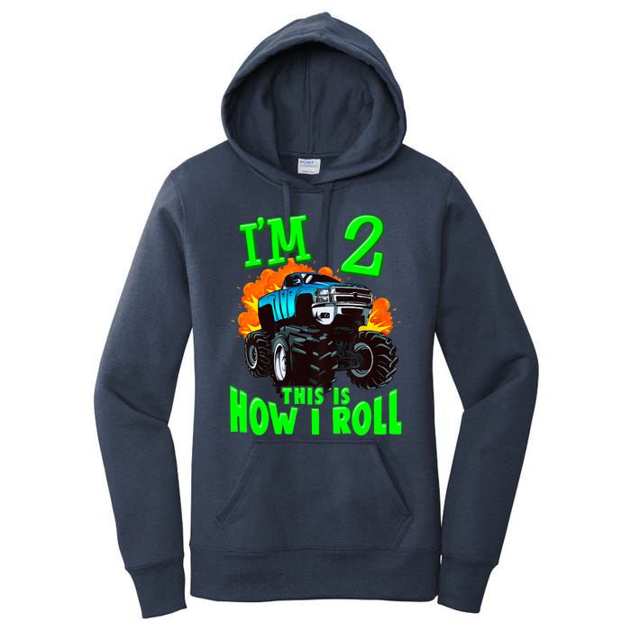 Monster Truck Girl Boy Im 2 This Is How I Roll Women's Pullover Hoodie