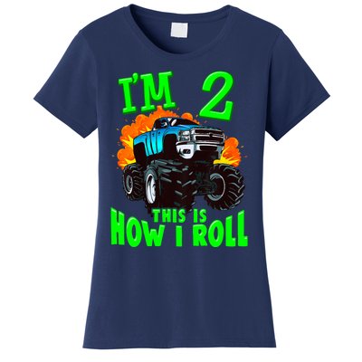 Monster Truck Girl Boy Im 2 This Is How I Roll Women's T-Shirt