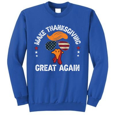 Make Thanksgiving Great Again Trump Turkey Face Thanksgiving Gift Sweatshirt